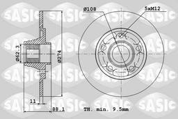 Disque de frein SASIC 6104030