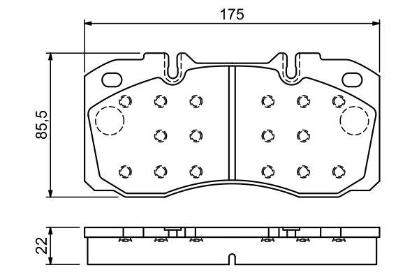 Kit de plaquettes de frein, frein à disque BOSCH 0 986 494 257