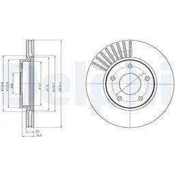 Disque de frein DELPHI BG4282C