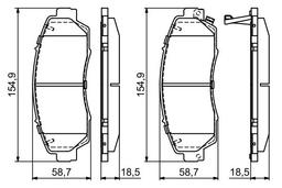 Kit de plaquettes de frein, frein à disque BOSCH 0986494685