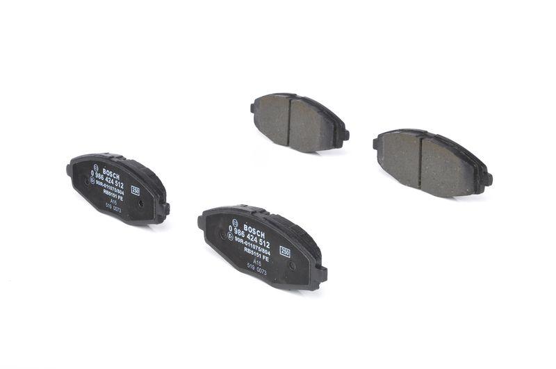 Kit de plaquettes de frein, frein à disque BOSCH 0 986 424 512