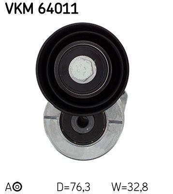 Tendeur de courroie, courroie trapézoïdale à nervures SKF VKM 64011