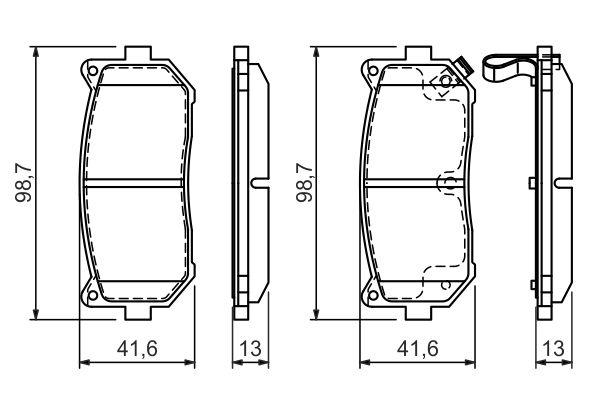 Kit de plaquettes de frein, frein à disque BOSCH 0 986 424 693