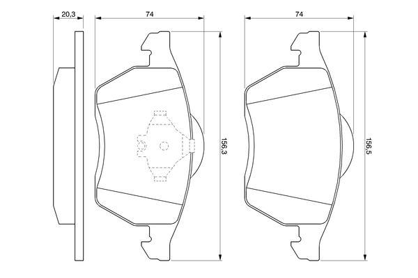 Kit de plaquettes de frein, frein à disque BOSCH 0 986 494 003