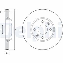 Disque de frein DELPHI BG4459C