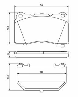 Kit de plaquettes de frein, frein à disque BOSCH 0986494880