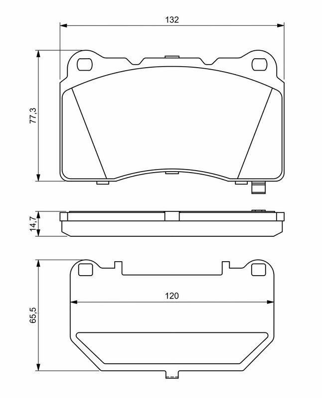 Kit de plaquettes de frein, frein à disque BOSCH 0986494880