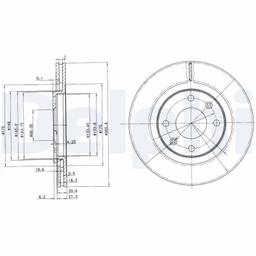Disque de frein DELPHI BG2387