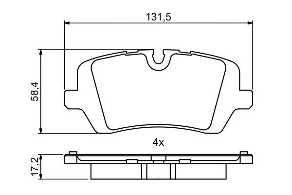 Kit de plaquettes de frein, frein à disque BOSCH 0 986 494 810