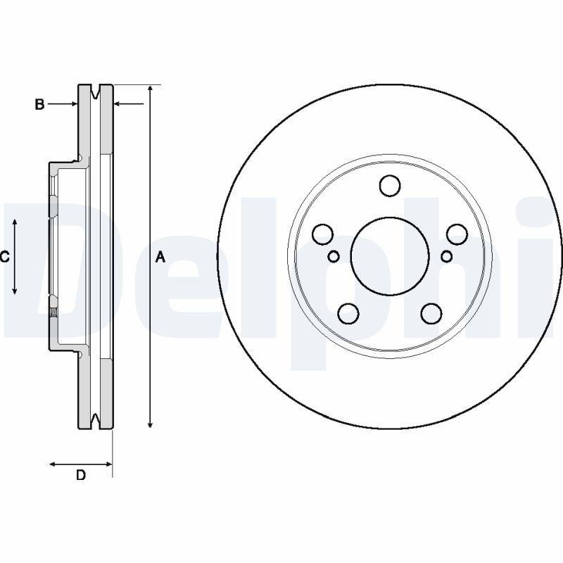Disque de frein DELPHI BG4711C