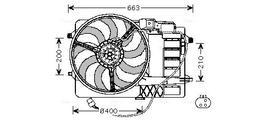 Ventilateur, refroidissement du moteur AVA QUALITY COOLING BW7516