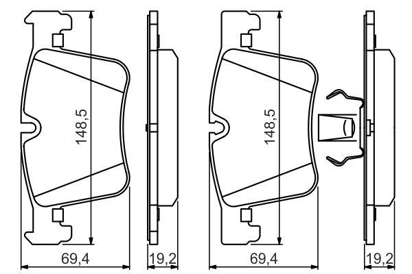 Kit de plaquettes de frein, frein à disque BOSCH 0 986 494 487