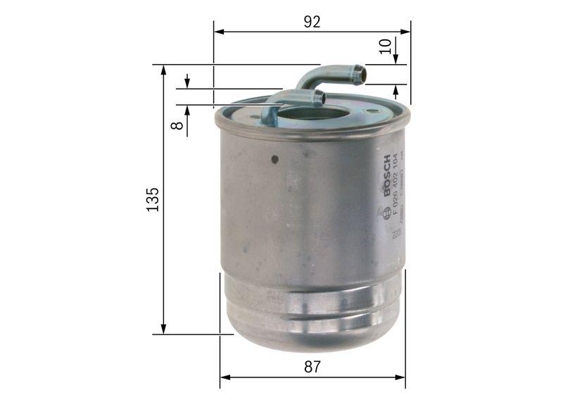 Filtre à carburant BOSCH F 026 402 104