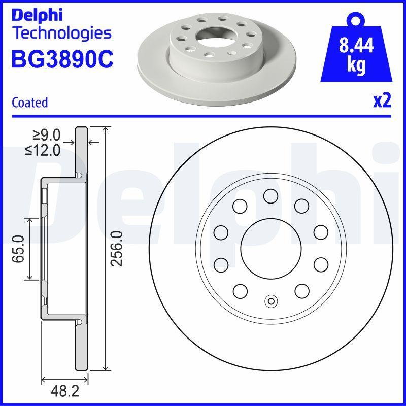 Disque de frein DELPHI BG3890C