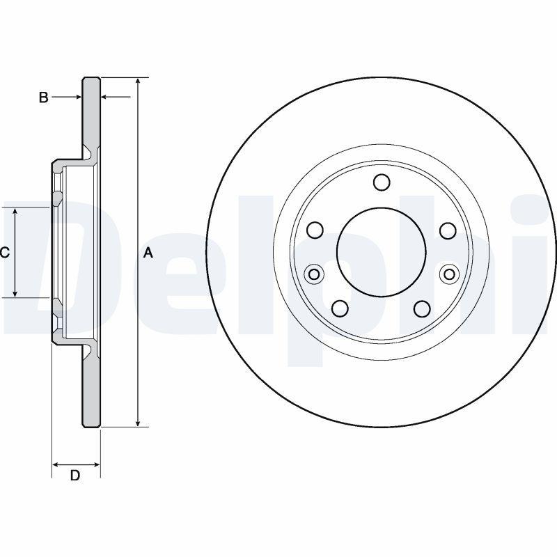 Disque de frein DELPHI BG4661C