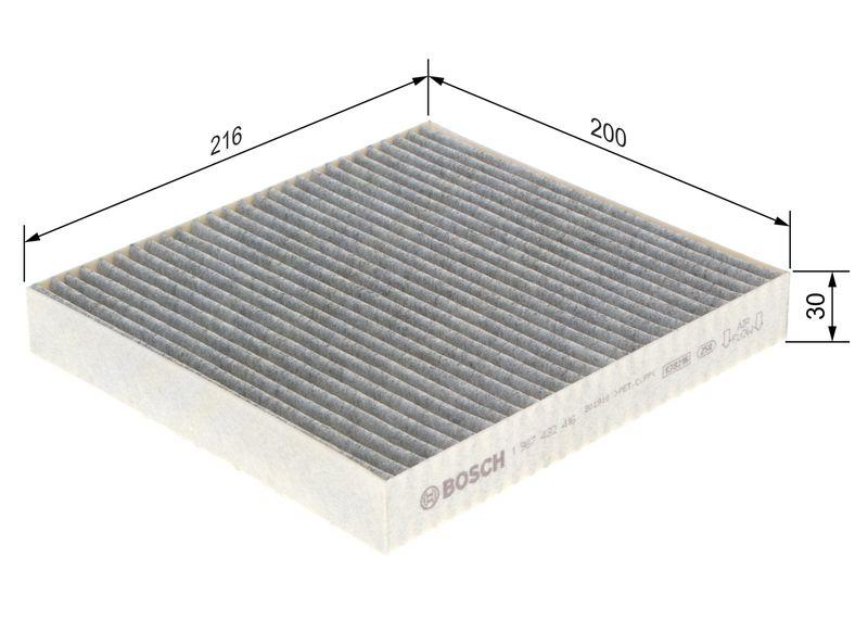 Filtre, air de l'habitacle BOSCH 1 987 432 416