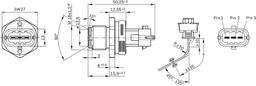 Capteur, pression de carburant BOSCH 0 281 002 937
