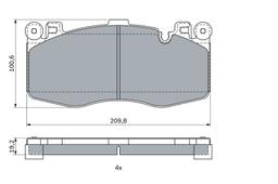 Kit de plaquettes de frein, frein à disque BOSCH 0986424387