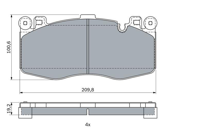 Kit de plaquettes de frein, frein à disque BOSCH 0986424387