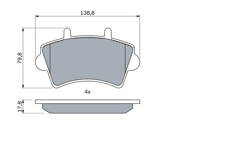 Kit de plaquettes de frein, frein à disque BOSCH 0 986 494 031