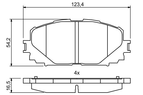 Kit de plaquettes de frein, frein à disque BOSCH 0 986 494 770