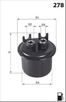 Filtre à carburant MECAFILTER ELE6002