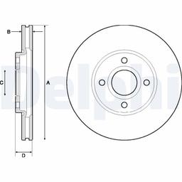 Disque de frein DELPHI BG4715C