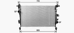 Radiateur, refroidissement du moteur AVA QUALITY COOLING FT2468