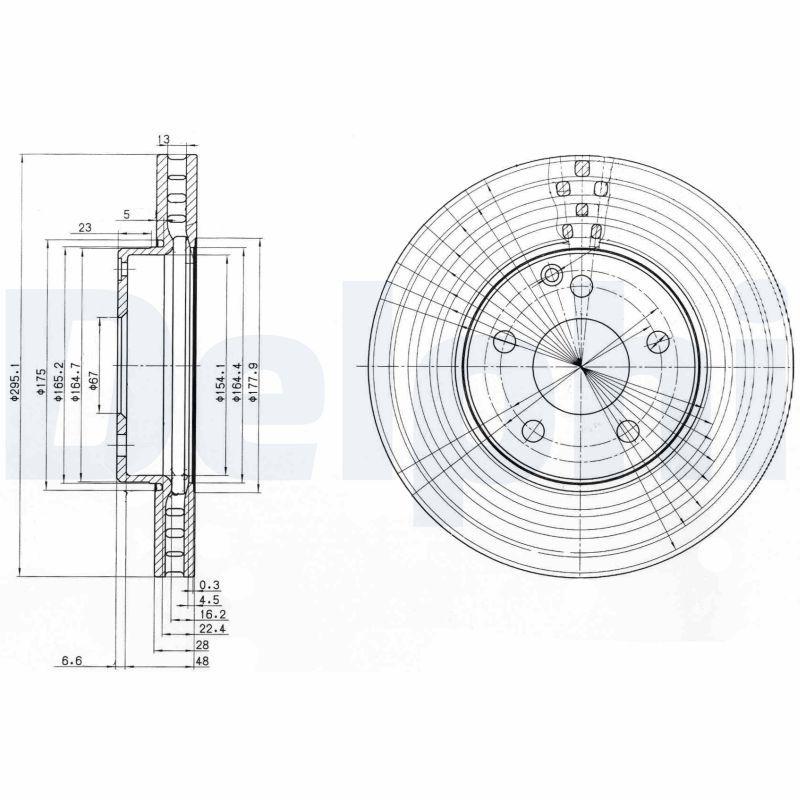 Disque de frein DELPHI BG3755C