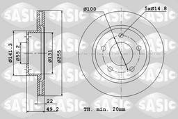 Disque de frein SASIC 6106280