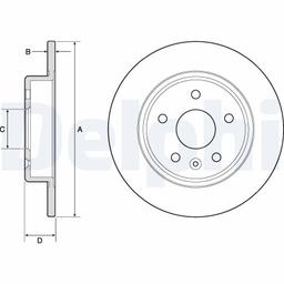 Disque de frein DELPHI BG4761C