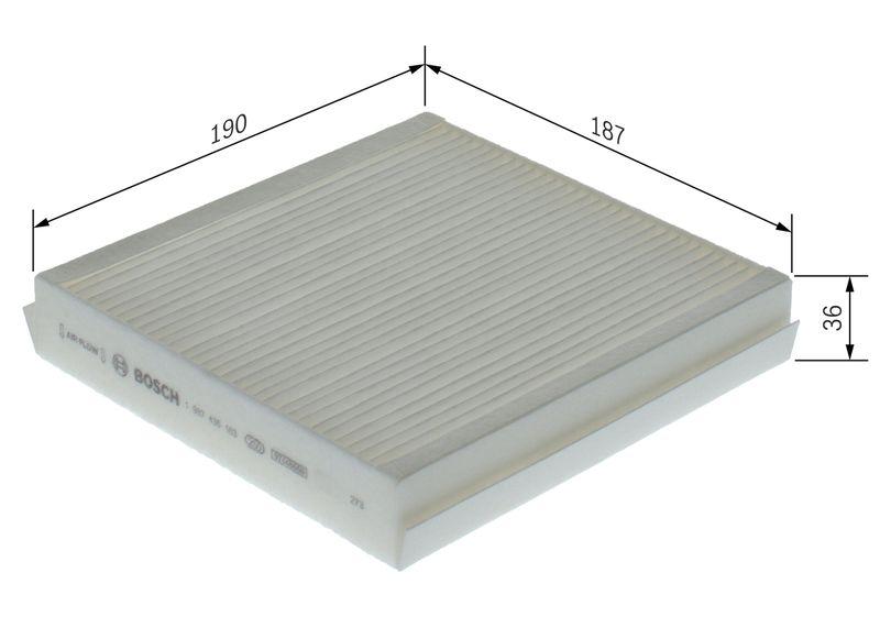 Filtre, air de l'habitacle BOSCH 1987435163