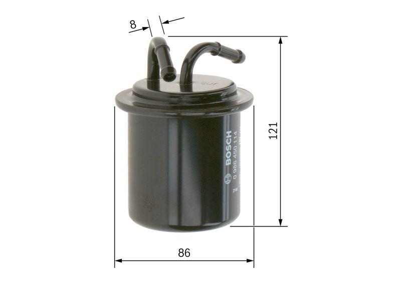 Filtre à carburant BOSCH 0 986 450 114