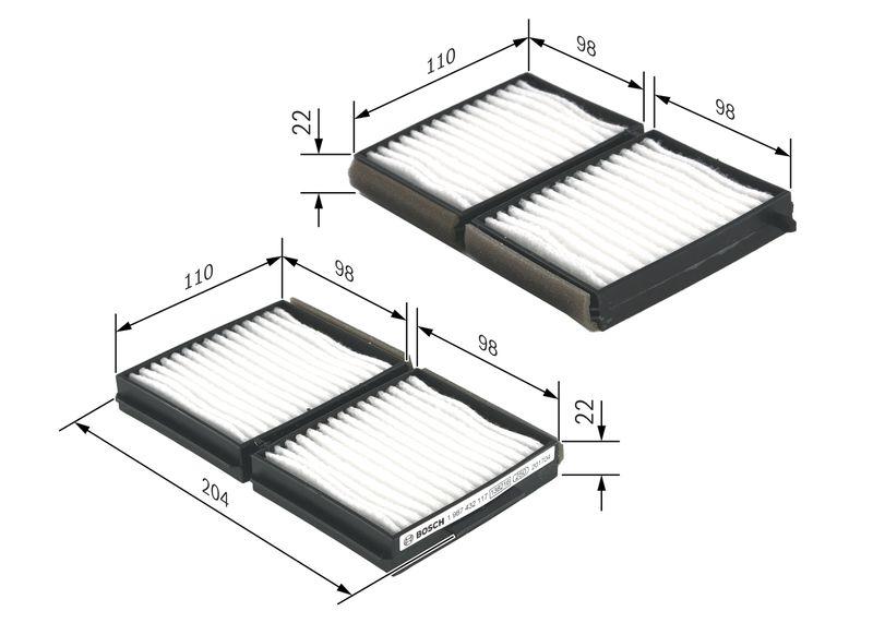 Filtre, air de l'habitacle BOSCH 1987432117