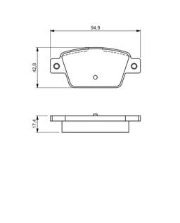 Kit de plaquettes de frein, frein à disque BOSCH 0986494536
