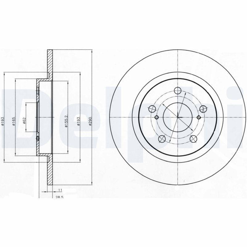 Disque de frein DELPHI BG4200C