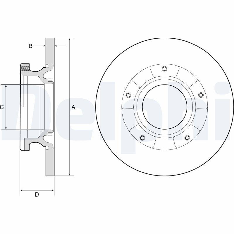 Disque de frein DELPHI BG4784C