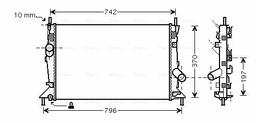 Radiateur, refroidissement du moteur AVA QUALITY COOLING FDA2370