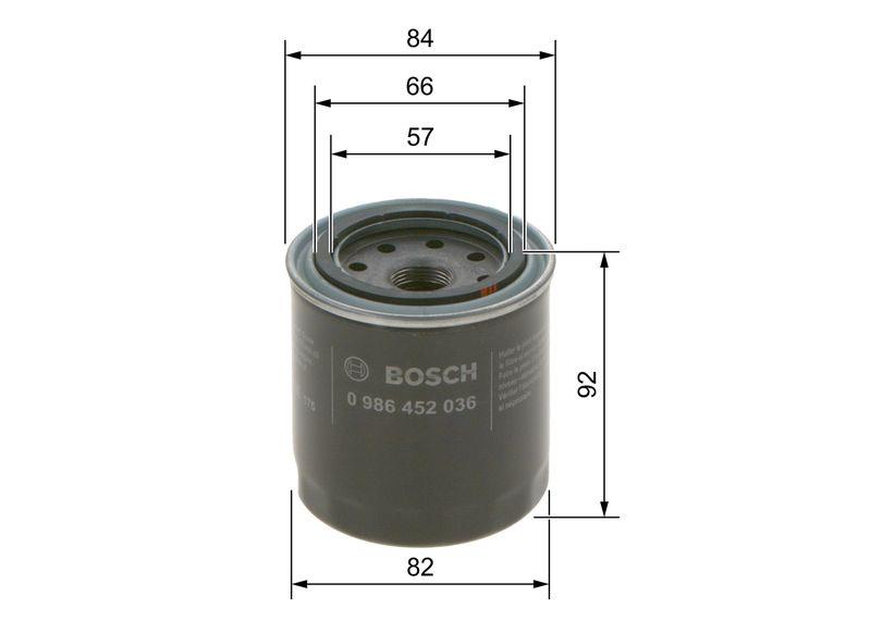 Filtre à huile BOSCH 0986452036