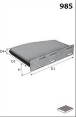 Filtre, air de l'habitacle MECAFILTER EKR7127