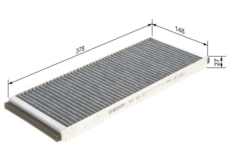 Filtre, air de l'habitacle BOSCH 1987432317