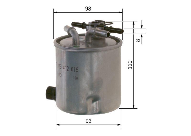 Filtre à carburant BOSCH F 026 402 019