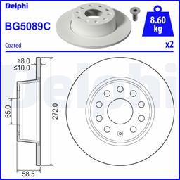 Disque de frein DELPHI BG5089C