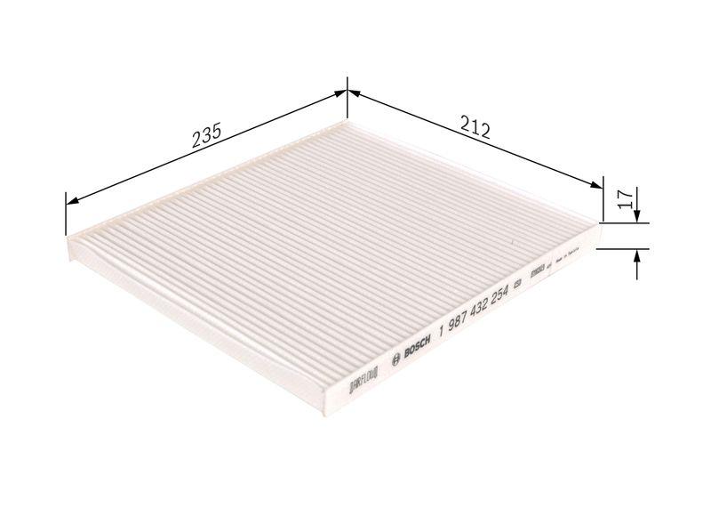 Filtre, air de l'habitacle BOSCH 1987432254