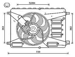 Ventilateur, refroidissement du moteur AVA QUALITY COOLING FD7556