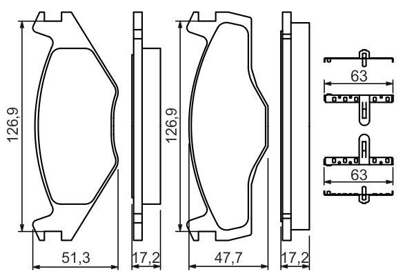 Kit de plaquettes de frein, frein à disque BOSCH 0 986 494 057