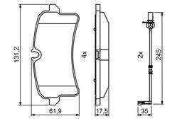 Kit de plaquettes de frein, frein à disque BOSCH 0986494842