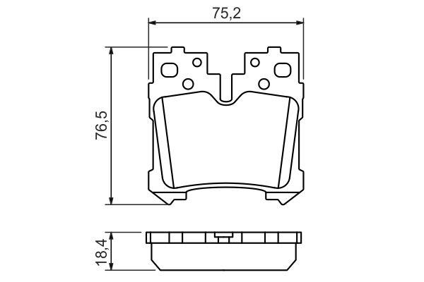 Kit de plaquettes de frein, frein à disque BOSCH 0986494424