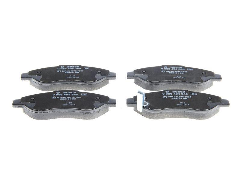 Kit de plaquettes de frein, frein à disque BOSCH 0 986 494 345