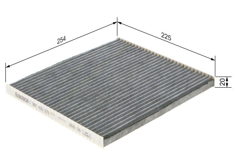 Filtre, air de l'habitacle BOSCH 1987435572
